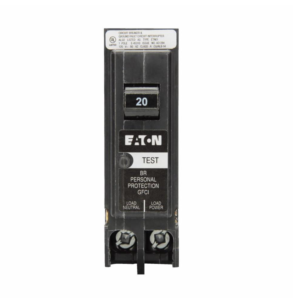 BRP120GF - Eaton Cutler-Hammer 20 Amp 1 Pole 120 Volt Plug-In Molded Case Circuit Breaker