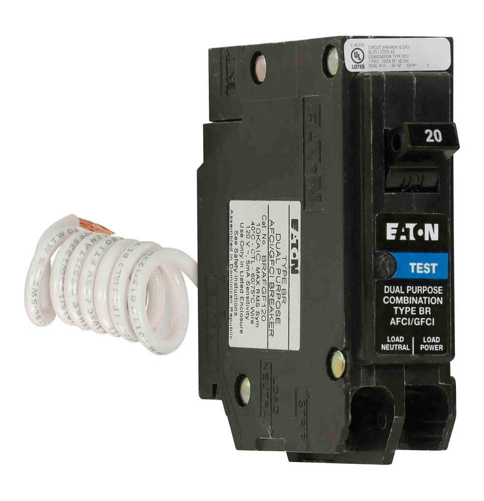 BRAFGF120 - Eaton Cutler-Hammer 20 Amp 1 Pole 120 Volt Plug-In Molded Case Circuit Breaker