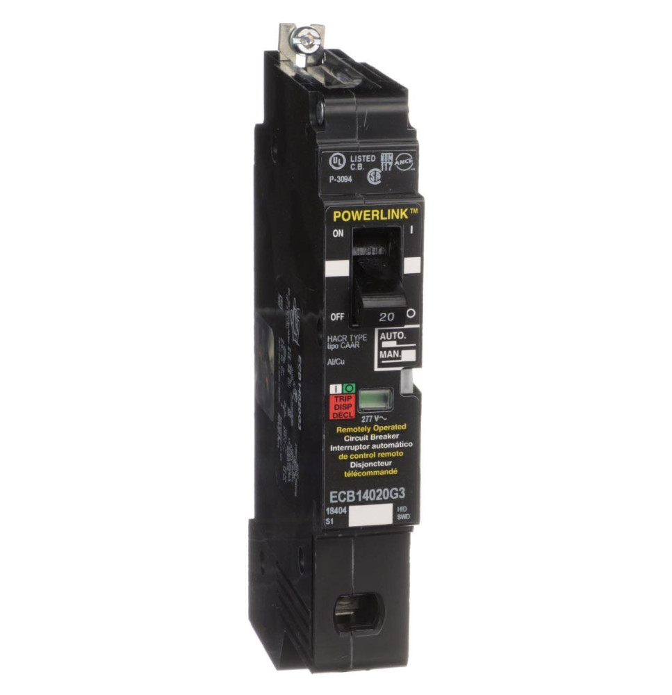 ECB14020G3 - Square D 20 Amp 1 Pole 480 Volt Bolt-On Molded Case Circuit Breaker