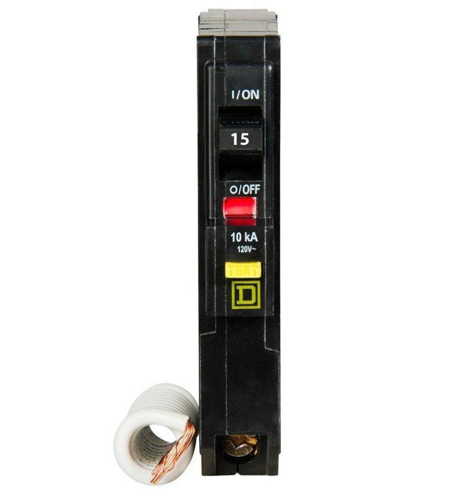 QO115EPD - Square D 15 Amp 1 Pole Ground Fault Equipment Protection Circuit Breaker