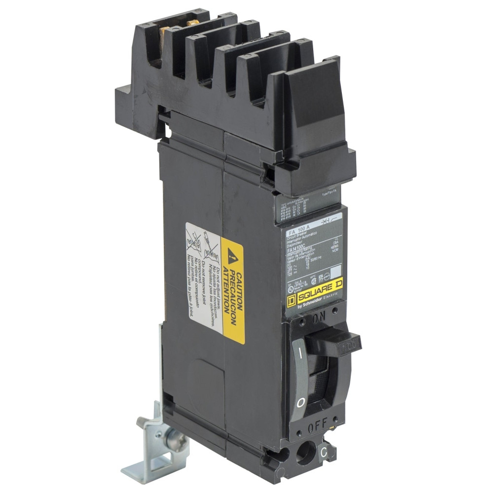 FA14100C - Square D 100 Amp 1 Pole 277 Volt Plug-In Molded Case Circuit Breaker