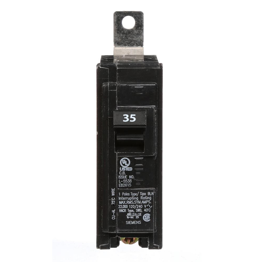 B135H - Siemens 35 Amp 1 Pole 120 Volt Molded Case Circuit Breaker