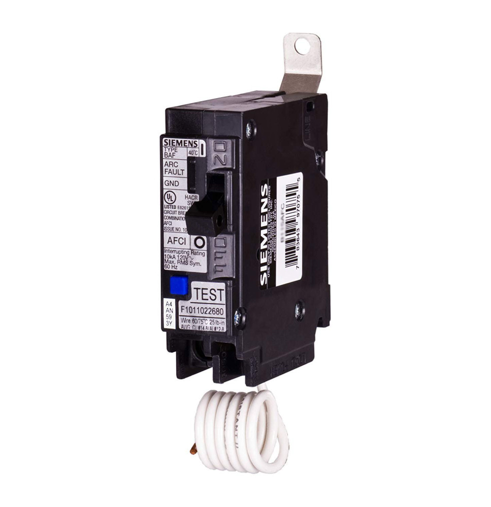 B120AFC - Siemens 20 Amp Single Pole Combination AFCI Bolt-On Circuit Breaker