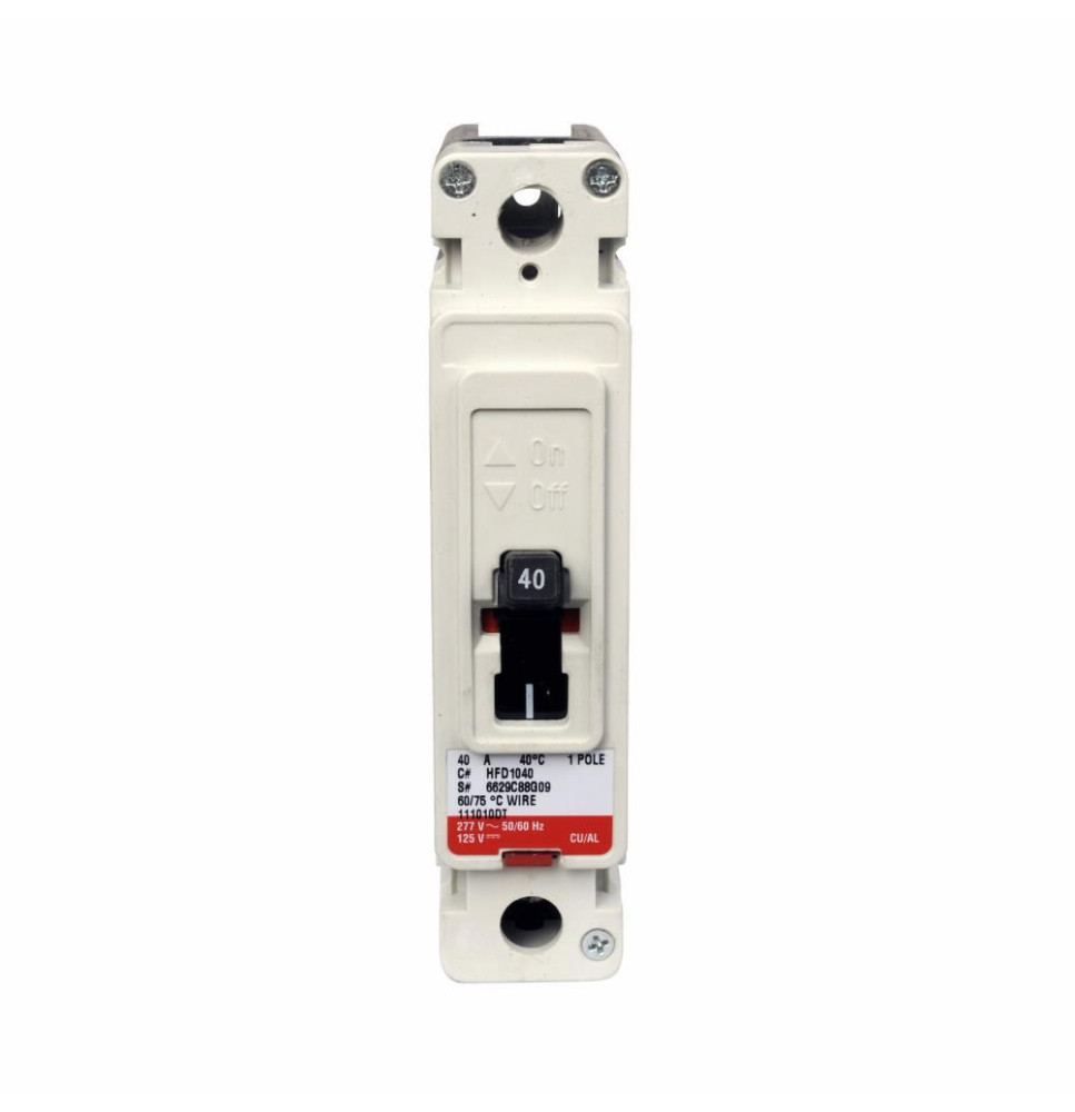 HFD1030L (347V) - Eaton Cutler-Hammer 30 Amp 1 Pole 347 Volt Molded Case Circuit Breaker
