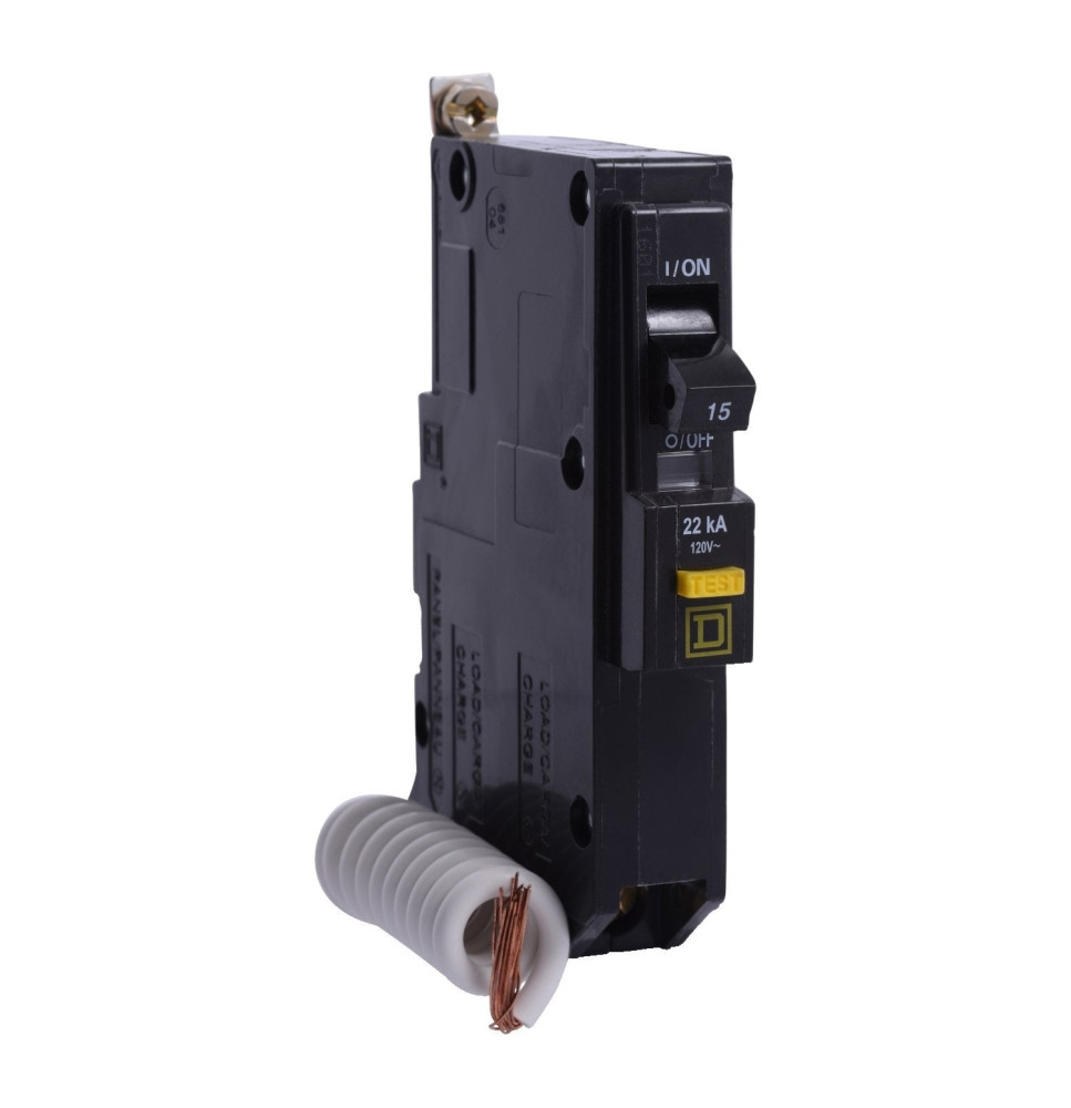 QOB115VHGFI - Square D 15 Amp 1 Pole 120 Volt Miniature Circuit Breaker