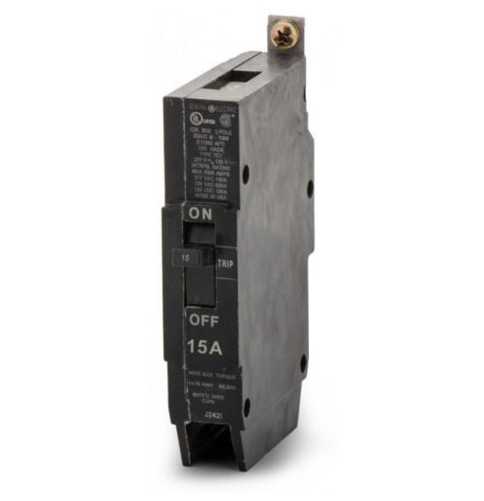 TEY115 - GE 15 Amp 1 Pole 277 Volt Bolt-On Molded Case Circuit Breaker