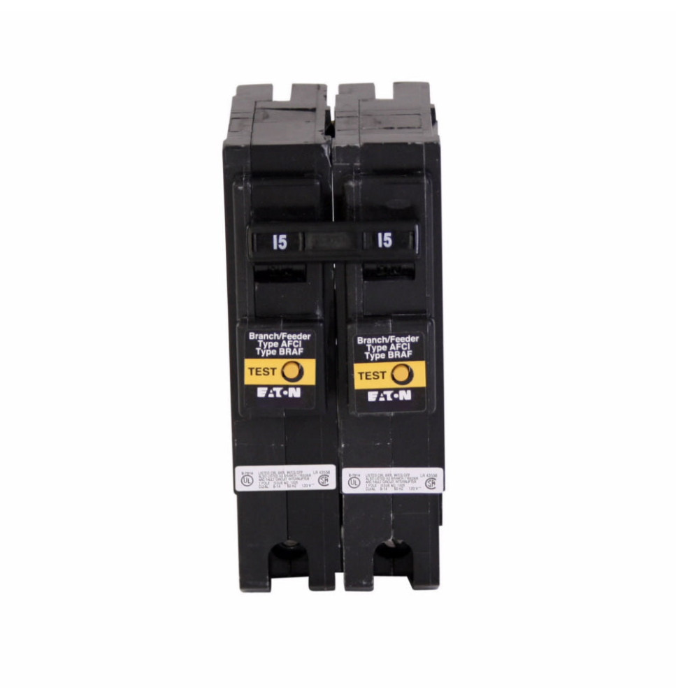 BRL215AFIT - Eaton Cutler-Hammer 15 Amp 2 Pole 120 Volt Plug-In Molded Case Circuit Breaker