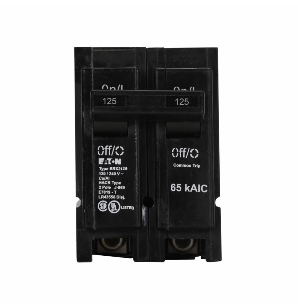 BRX2125 - Eaton Cutler-Hammer 125 Amp 2 Pole 240 Volt Plug-In Molded Case Circuit Breaker