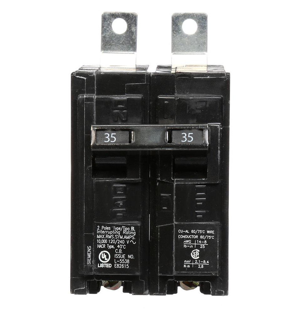 B235 - Siemens 35 Amp Double Pole Bolt-On Circuit Breaker