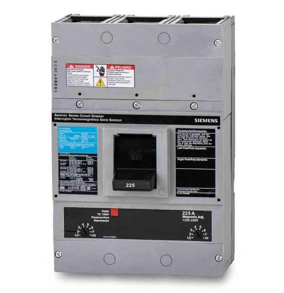 JXD22B225 - Siemens 225 Amp 2 Pole 240 Volt Bolt-On Molded Case Circuit Breaker