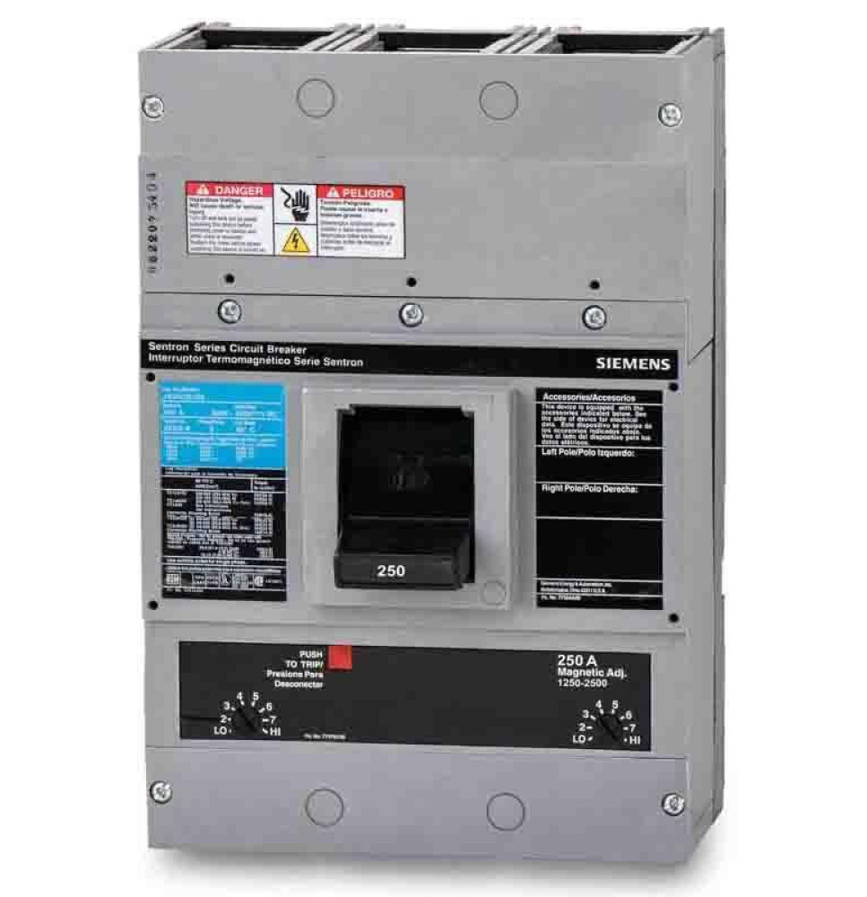 JXD62B250L - Siemens 250 Amp 2 Pole 600 Volt Molded Case Circuit Breaker