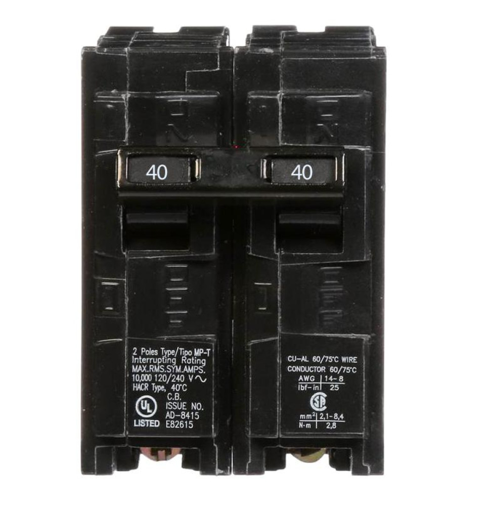 Q240 - Siemens 40 Amp Double Pole Circuit Breaker