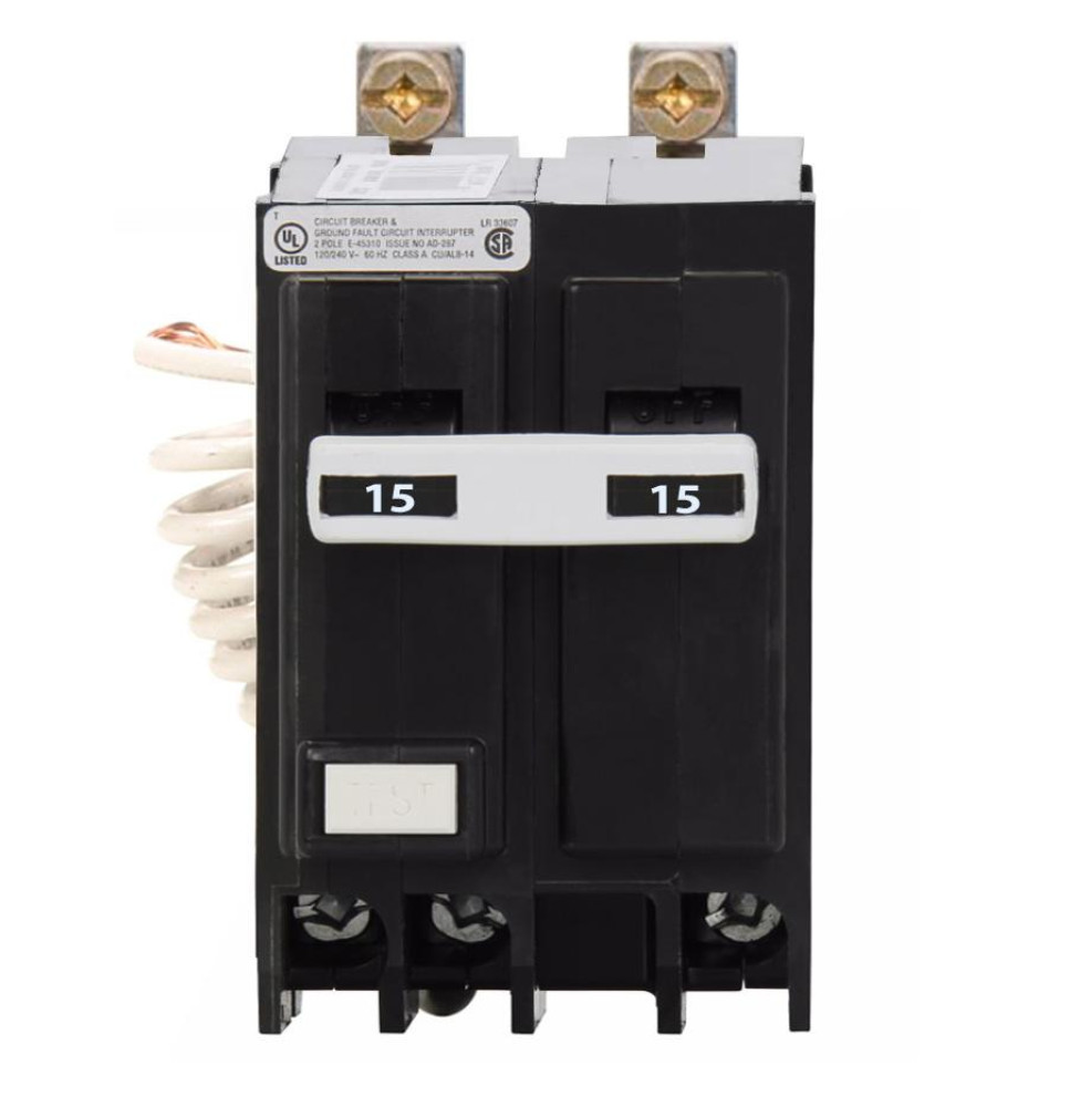 QBGF2015 - Eaton Cutler-Hammer 15 Amp 2 Pole 240 Volt Bolt-On Molded Case Circuit Breaker