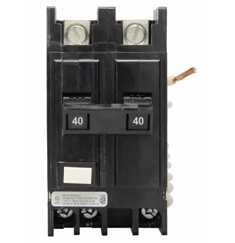 QCGFT2040 - Eaton Cutler-Hammer 40 Amp 2 Pole 240 Volt Molded Case Circuit Breaker