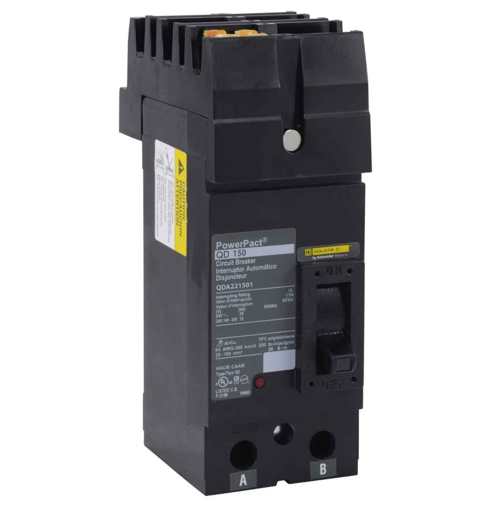 QDA221501 - Square D 150 Amp 2 Pole 240 Volt Molded Case Circuit Breaker