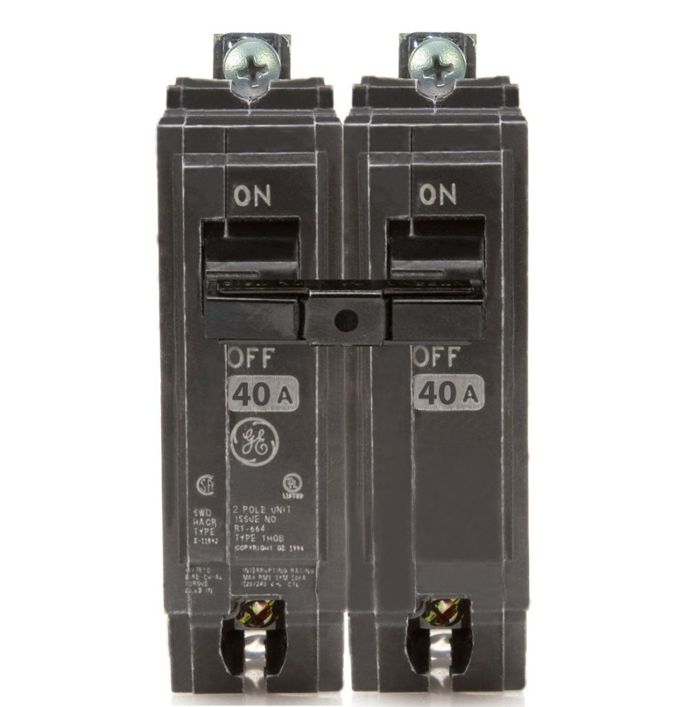 THQB2140 - GE 40 Amp Double Pole Bolt-On Circuit Breaker