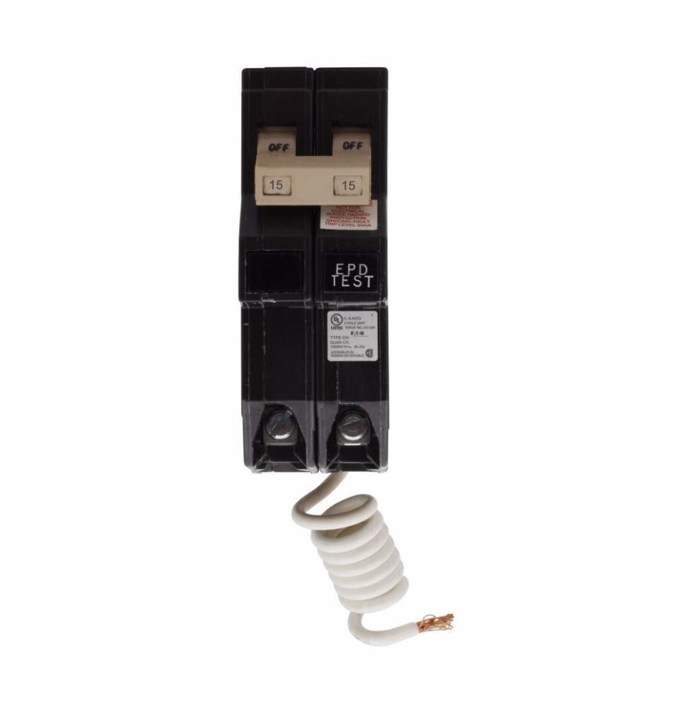 CH215EPD - Eaton Cutler-Hammer 15 Amp 2 Pole 240 Volt Plug-In Molded Case Circuit Breaker