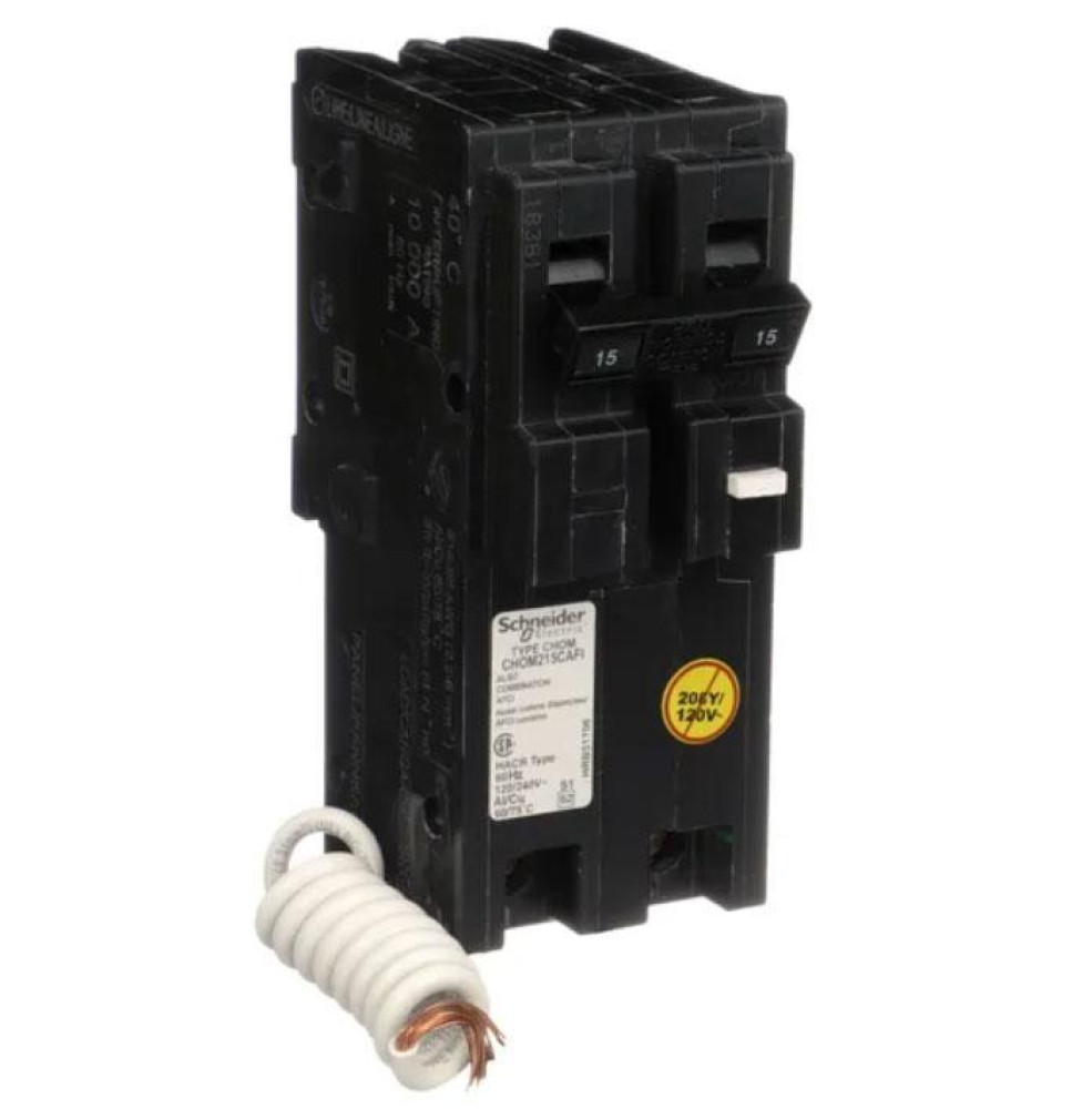 HOM215CAFI - HomeLine 15 Amp 2 Pole Arc Fault Pigtail Circuit Breaker
