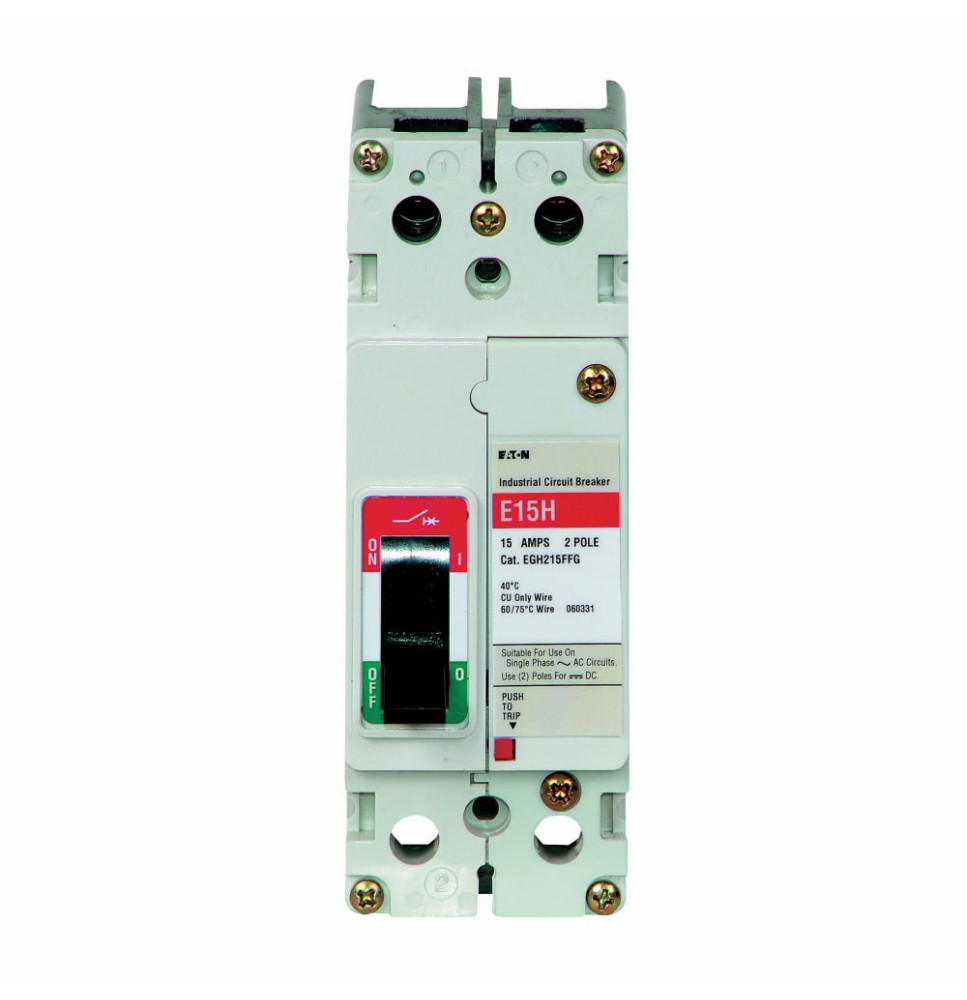 EGE2015FFG - Eaton Cutler-Hammer 15 Amp 2 Pole 600 Volt Feed-Thru Molded Case Circuit Breaker