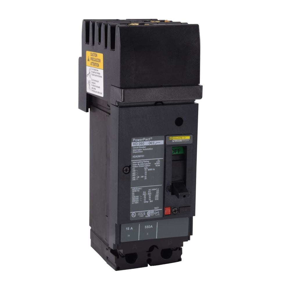 HDA260902 - Square D 90 Amp 2 Pole 600 Volt Plug-In Molded Case Circuit Breaker