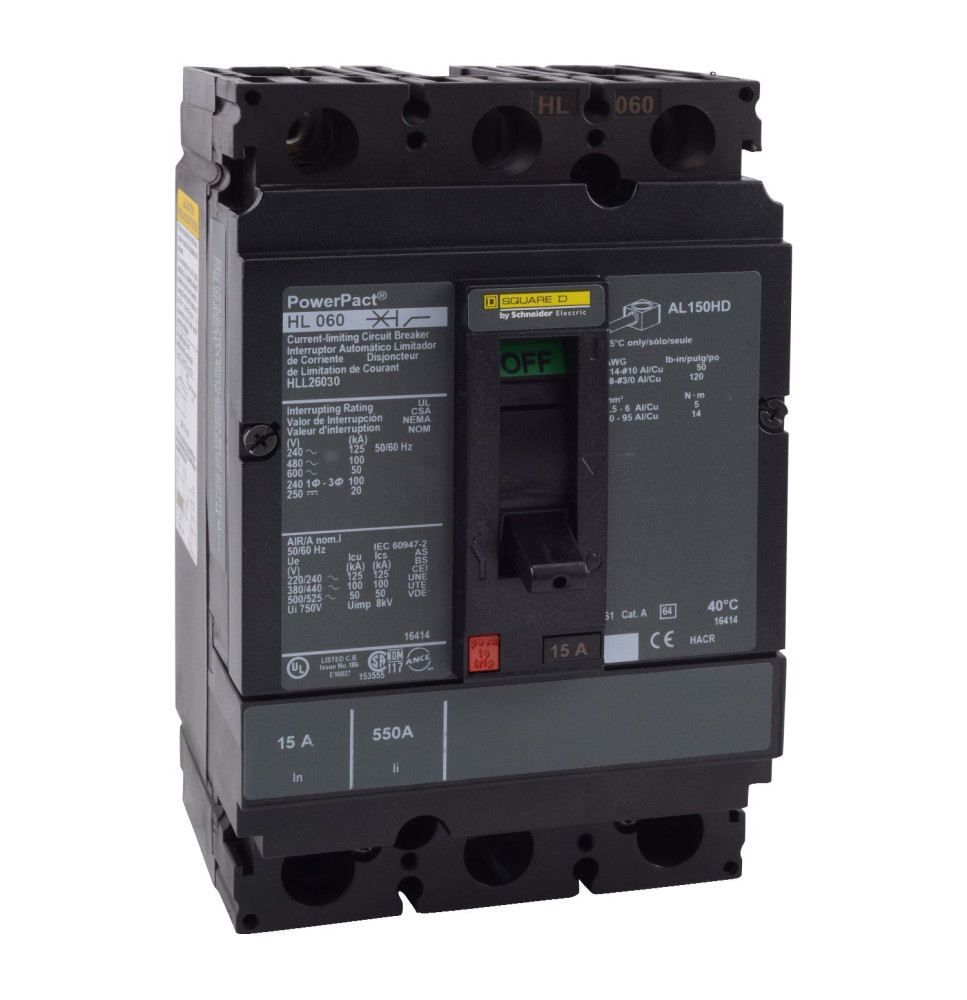 HLL26030 - Square D 30 Amp 2 Pole 600 Volt Molded Case Circuit Breaker