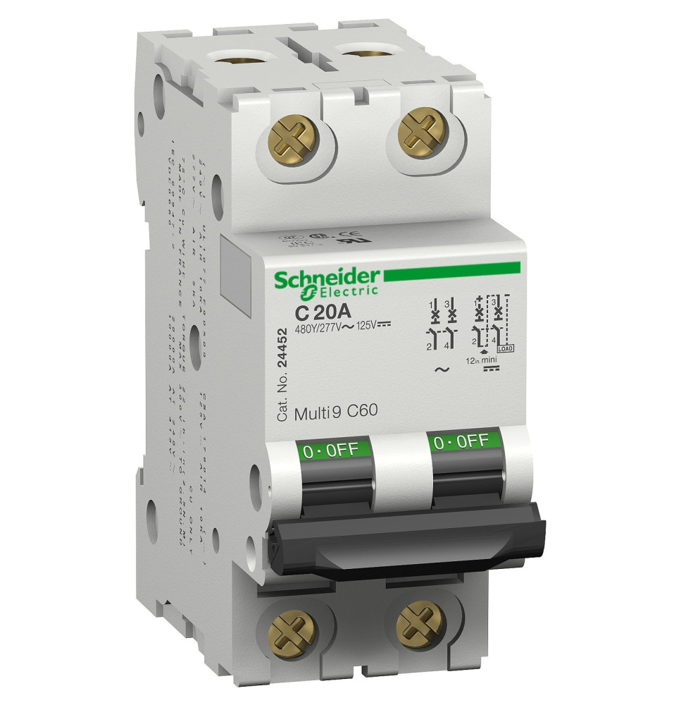 MG24452 - Square D 20 Amp 2 Pole 240 Volt Bolt-On Molded Case Circuit Breaker
