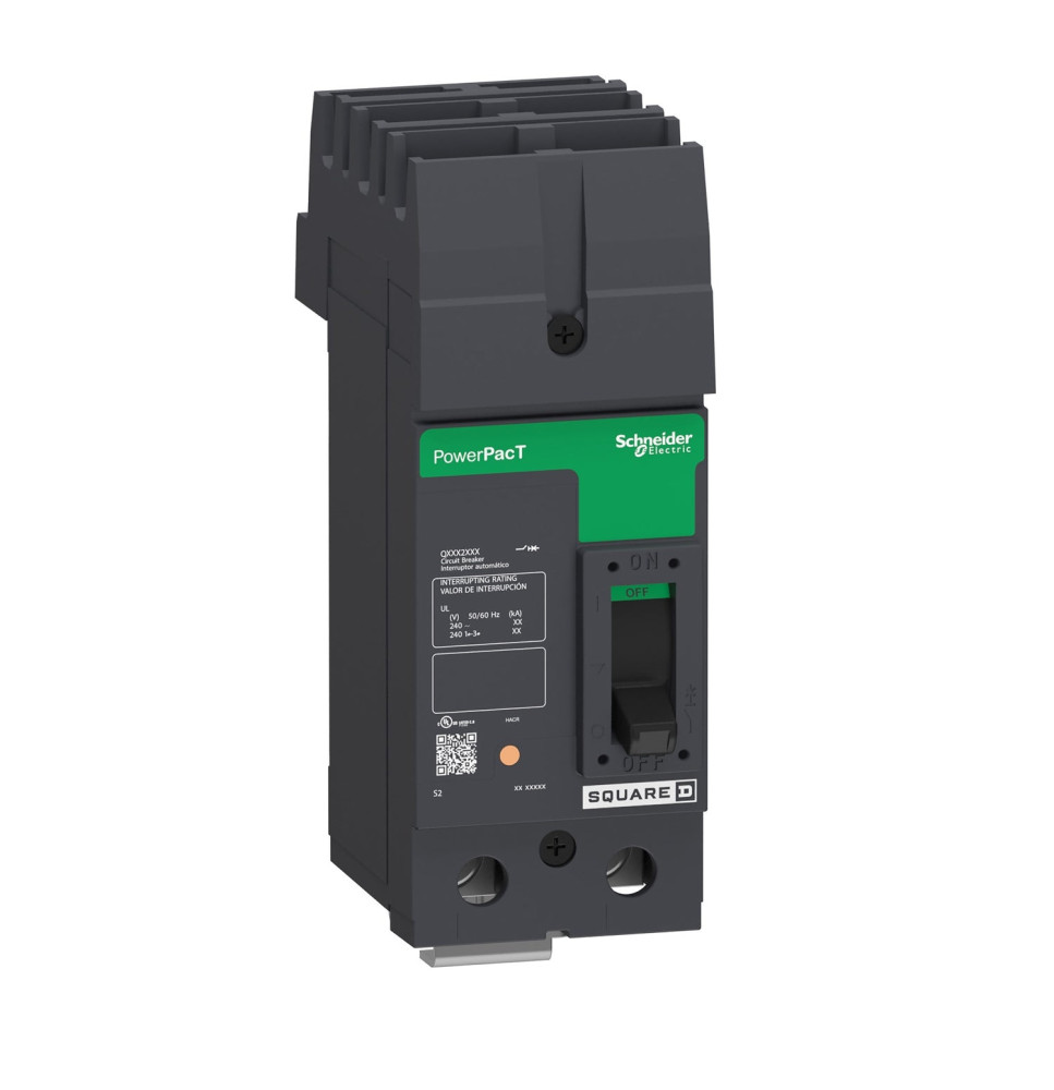 QDA221254 - Square D 125 Amp 2 Pole 240 Volt Plug-In Circuit Breaker Shunt Trip