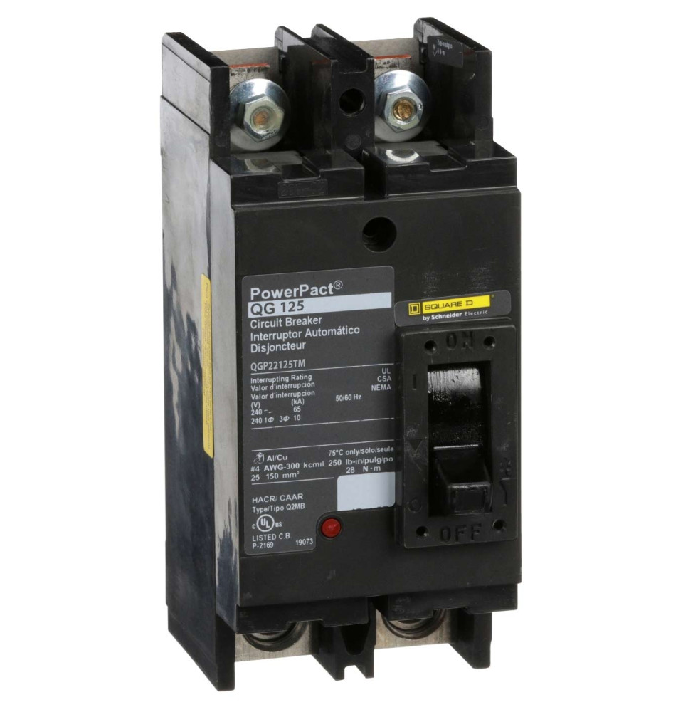 QGP22125TM - Square D 125 Amp 2 Pole 240 Volt Molded Case Circuit Breaker