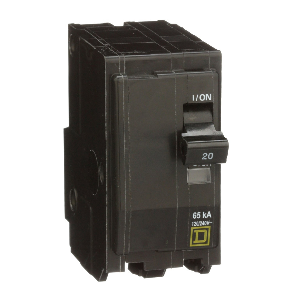 QH220 - Square D 20 Amp 2 Pole 240 Volt Plug-In Molded Case Circuit Breaker