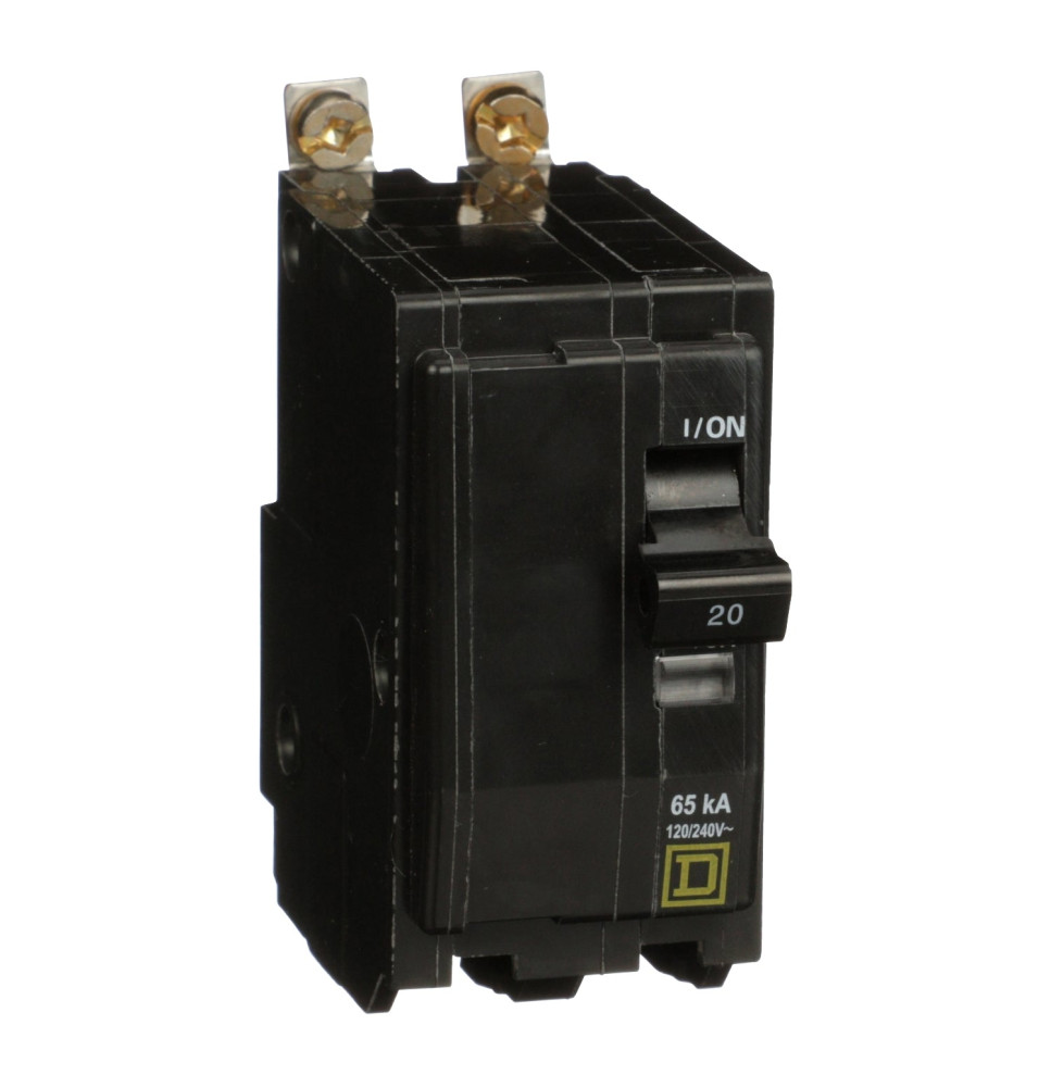 QHB220 - Square D 20 Amp 2 Pole 240 Volt Bolt-On Molded Case Circuit Breaker