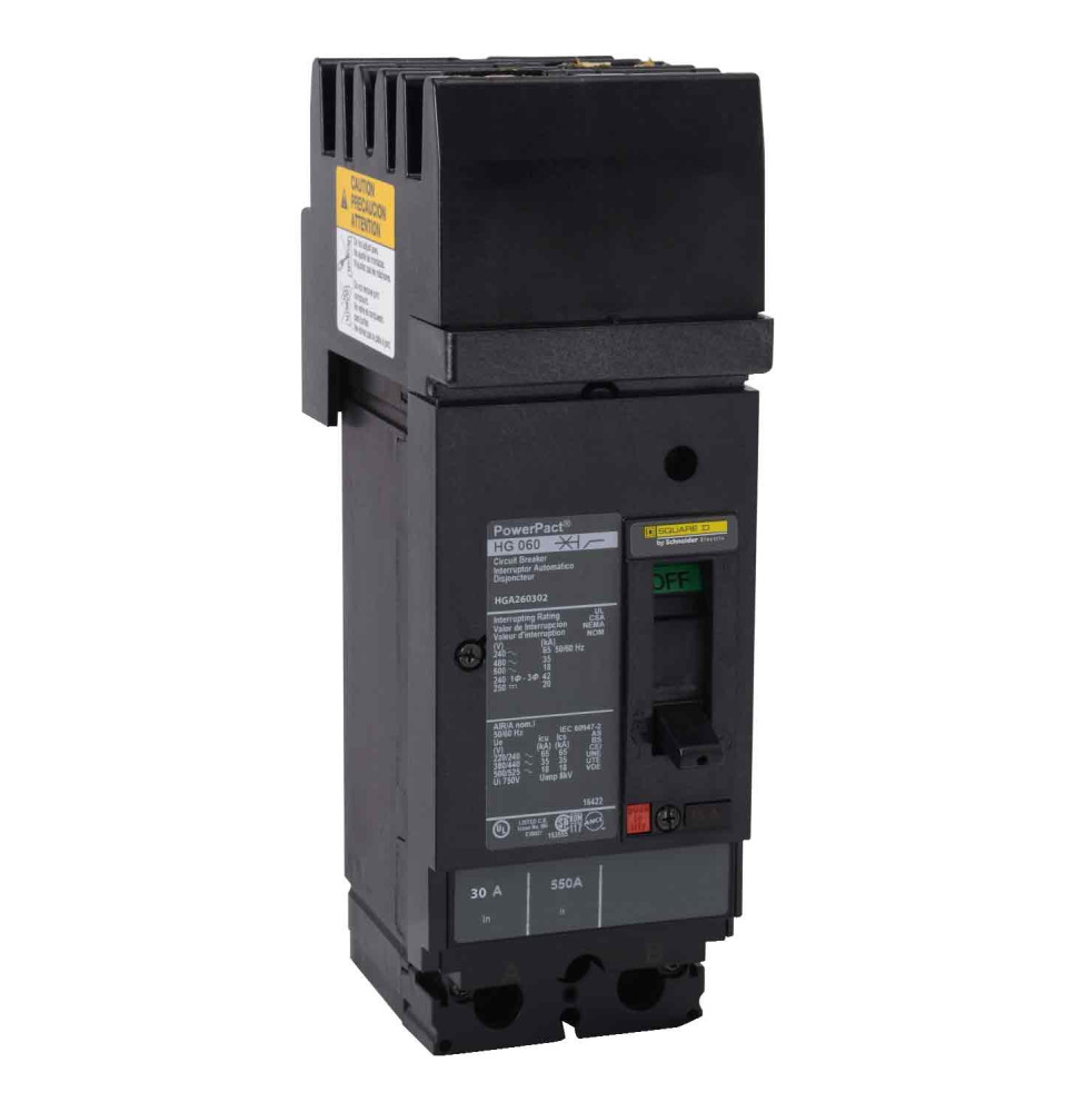 HGA260302 - Square D 30 Amp 2 Pole 600 Volt Plug-In Molded Case Circuit Breaker