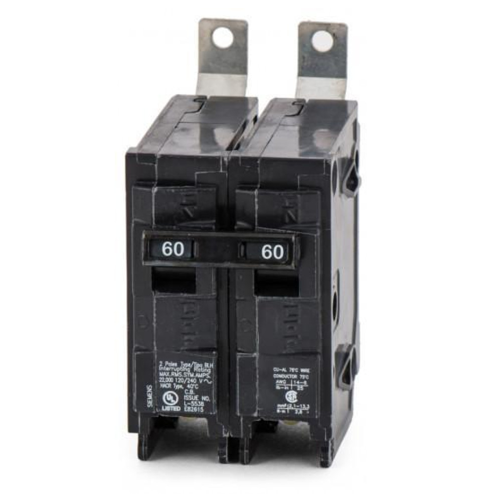 B260H - Siemens 60 Amp 2 Pole 240 Volt Molded Case Circuit Breaker
