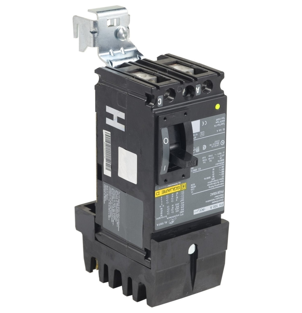 FH26100AC - Square D 100 Amp 2 Pole 600 Volt Molded Case Circuit Breaker
