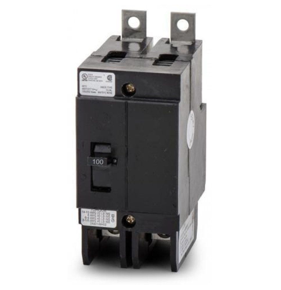 GHB2100 - Eaton Cutler-Hammer 100 Amp 2 Pole 480 Volt Molded Case Circuit Breaker