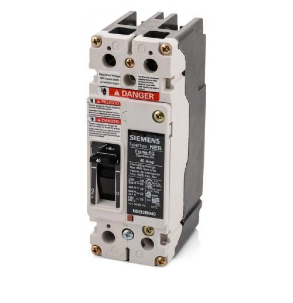 NEB2B040B - Siemens 40 Amp 2 Pole 600 Volt Bolt-On Molded Case Circuit Breaker