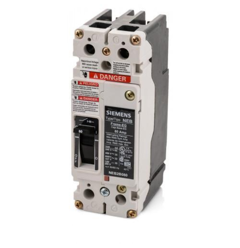 NEB2B080B - Siemens 80 Amp 2 Pole 600 Volt Bolt-On Molded Case Circuit Breaker