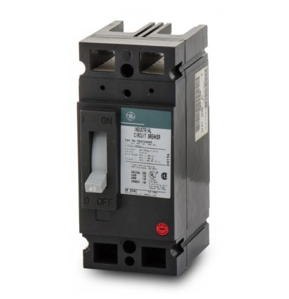 TED124045WL - GE 45 Amp 2 Pole 480 Volt Molded Case Circuit Breaker General Electric Lug