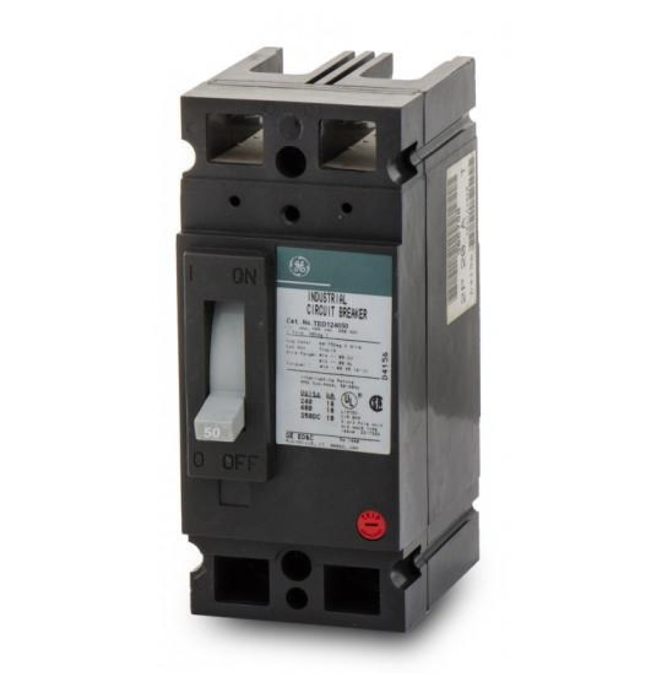 TED124050WL - GE 50 Amp 2 Pole 480 Volt Molded Case Circuit Breaker General Electric Lug