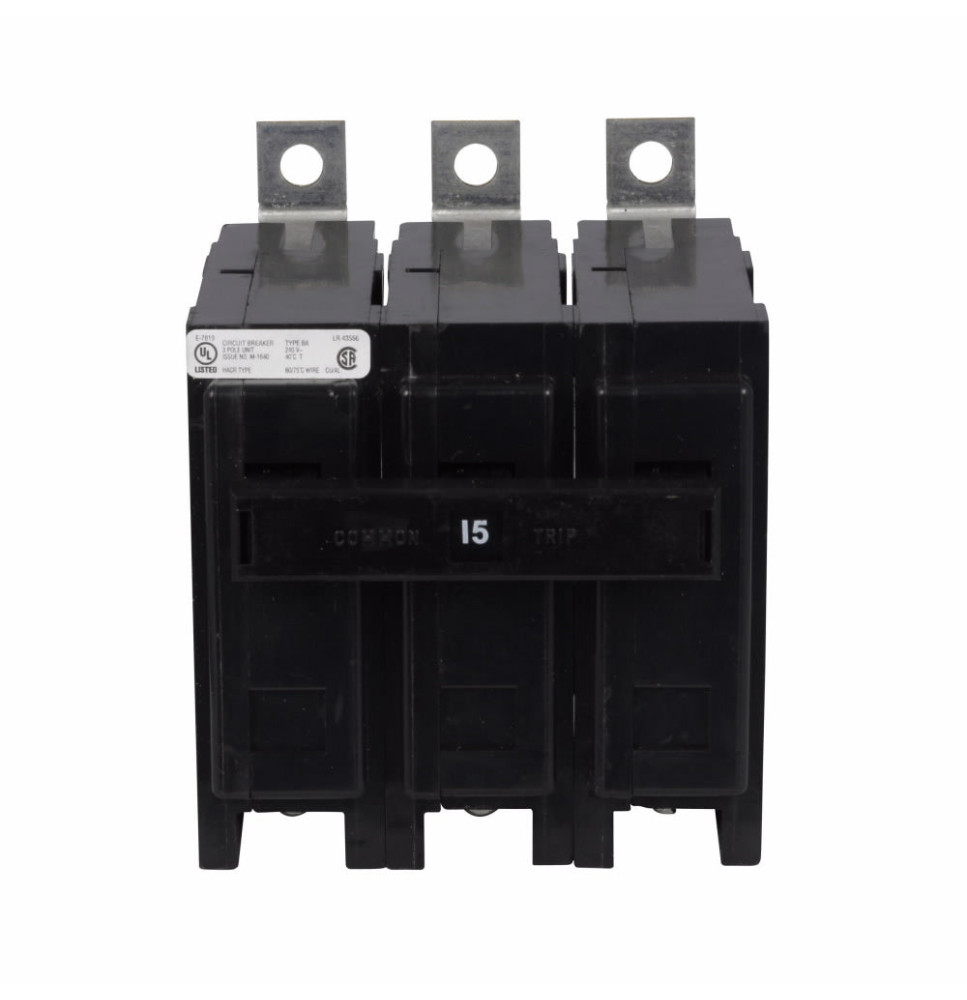 BAB3015HV - Eaton Cutler-Hammer 15 Amp 3 Pole 240 Volt Bolt-On Molded Case Circuit Breaker