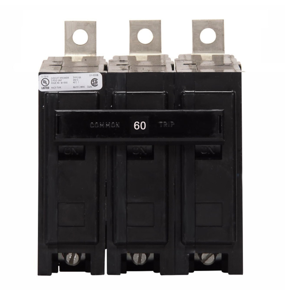 BAB3060H - Eaton Cutler-Hammer 60 Amp 3 Pole Bolt-On Circuit Breaker