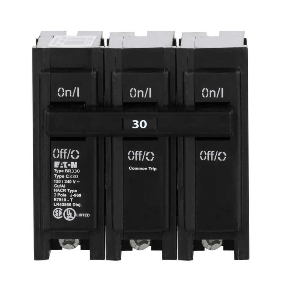 BR330 - Eaton Cutler-Hammer 30 Amp 3 Pole Circuit Breaker