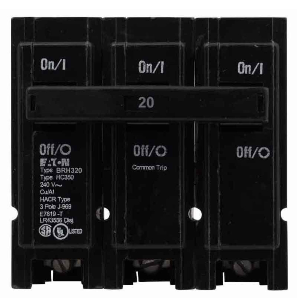 BRH320 - Eaton Cutler-Hammer 20 Amp 3 Pole 240 Volt Molded Case Circuit Breaker