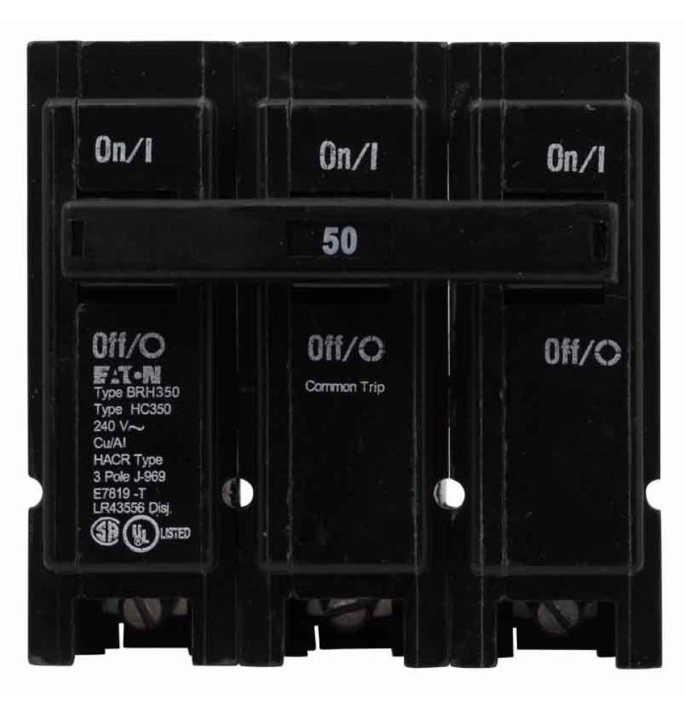 BRH350 - Eaton Cutler-Hammer 50 Amp 3 Pole 240 Volt Molded Case Circuit Breaker