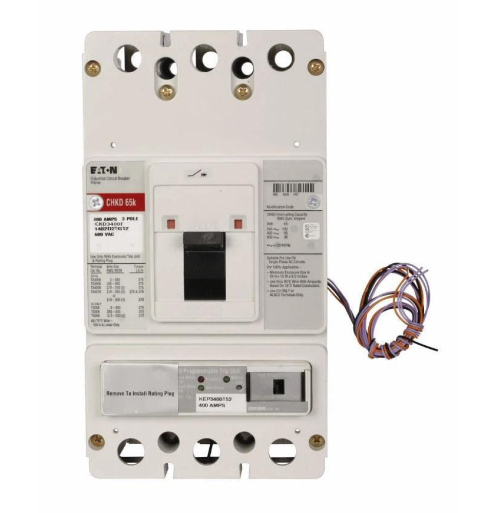 CKD3400F - Eaton Cutler Hammer 400 Amp 3 Pole 600 Volt Molded Case Circuit Breaker Frame