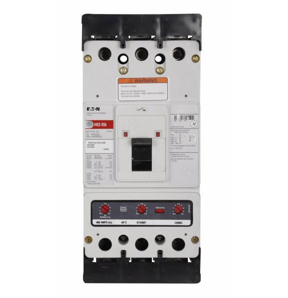 HKD3225 - Eaton Cutler Hammer 225 Amp 3 Pole 600 Volt Molded Case Circuit Breaker