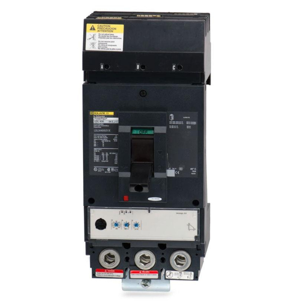 LDL36400U31X - Square D 400 Amp 3 Pole 600 Volt Molded Case Circuit Breaker