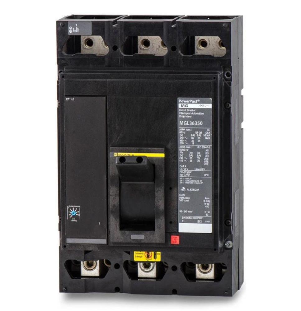 MGL36350 - Square D 350 Amp 3 Pole 600 Volt Molded Case Circuit Breaker