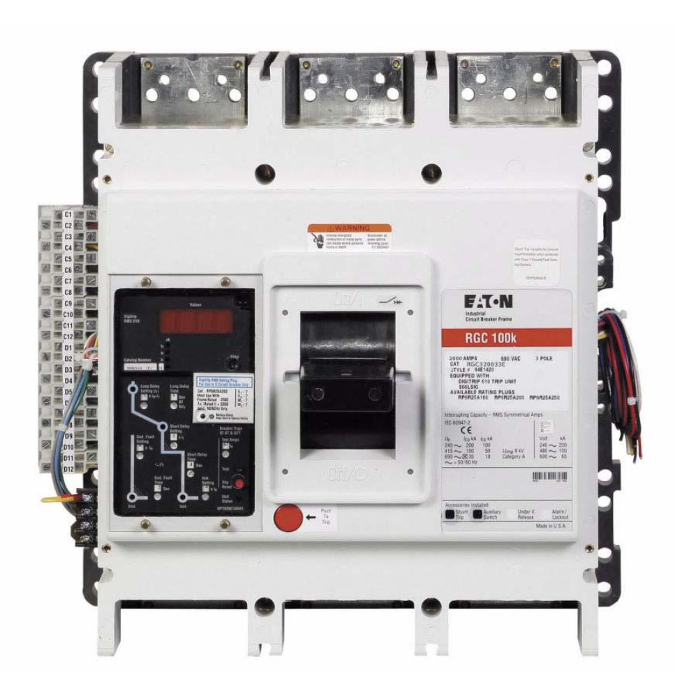RGC320033E - Eaton Cutler Hammer 2000 Amp 3 Pole 600 Volt Molded Case Circuit Breaker