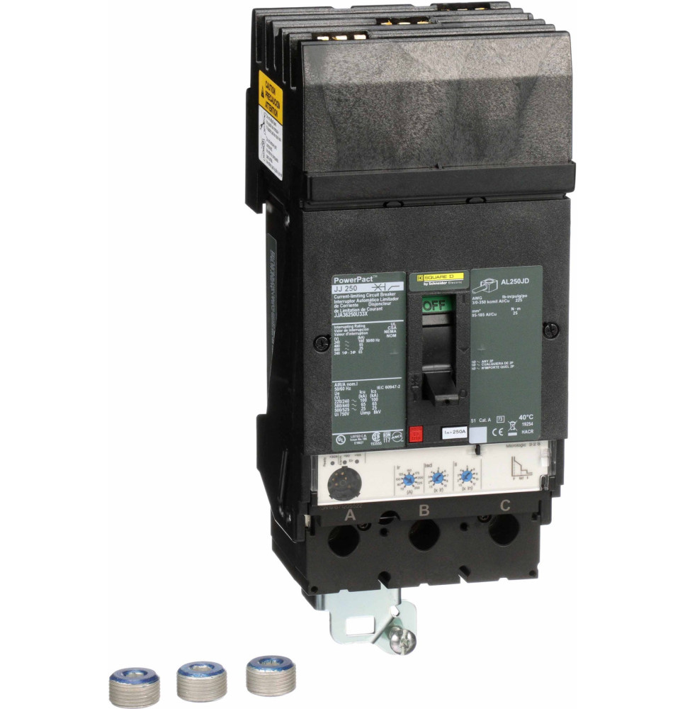 JJA36250U33X - Square D 250 Amp 3 Pole 600 Volt Molded Case Circuit Breaker