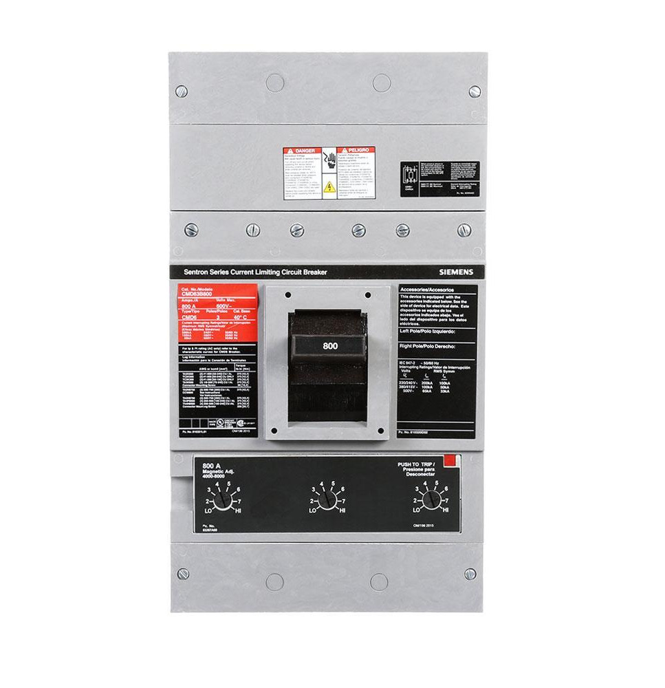 CMD63B800 - Siemens 800 Amp 3 Pole 600 Volt Molded Case Circuit Breaker